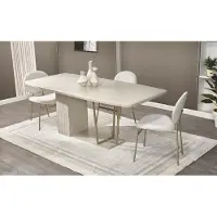 AEA Weiße Essecke Designer Essgruppe Esszimmer Möbel Stühle Tisch