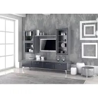 AEA Tv Ständer Seitenschrank Moderne Wohnwand Wohnzimmer Wohnwände 4tlg