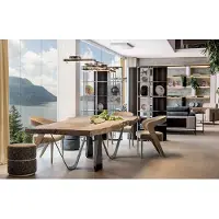 AEA Esstisch Stuhl Hocker Bücherregal Wohnzimmer Esszimmer Designs Set 8 tlg.