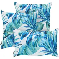 Beliani BOWENIA - Set van 3 tuinkussens - Meerkleurig - Polyester