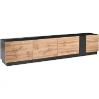 Beliani CLONCURRY - TV-meubel - Lichtbruin/Zwart - MDF