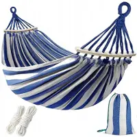 Korbi XXL Tuinhangmat 2-zits 270x150cm, 200kg, met Houten Frame