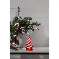 Star Trading Batterijgevoede kerstverlichtingsketting 'Candycane', 8 LED-zuurstokken, timer, warm wit, L 135 cm