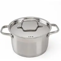 Bavary Kookpan met deksel – 18/10 RVS – inductie – 20 cm – 3,7 liter – vaatwasserbestendig