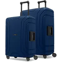 Redolz Essentials 15 kofferset met 4 wielen, M+L, met driepuntssluiting blauw