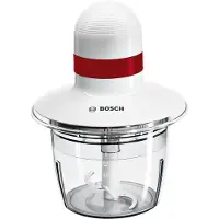Bosch MMRP1000 elektrische hakmolen 0,8 l 400 W Rood, Transparant, Wit
