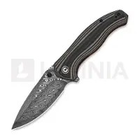 CIVIVI Vyrent Damascus vouwmes, Black/Tan/Orange G-10