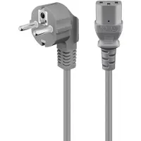 Goobay Netzkabel Kaltgerätekabel abgewinkelt grau 2 m