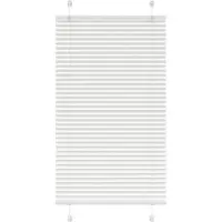vidaXL Plissé rolgordijn 75x150 cm stofbreedte 74,4 cm polyester wit