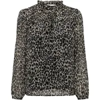 ONLY Blouse 'Ditsy' beige / grijs / zwart