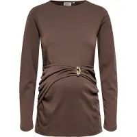 ONLY Maternity Shirt 'OLMEVALYN' donkerbruin