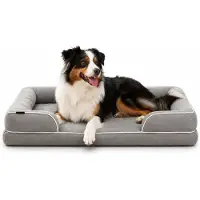 Belviona memory foam hondenbed, orthopedisch, gewrichtsvriendelijk en waterafstotend, met afneembare hoes, 122x89x20 cm