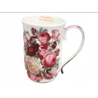 Queen Isabell Elegante Porseleinen Mok met Bloemendesign - 400ml
