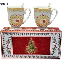 Queen Isabell Keramische Mok met Lepel 300ml - Feestelijk Cadeau