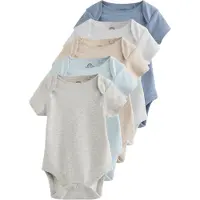 Next Rompertje/body beige gemêleerd / pastelblauw / grijs gemêleerd / wit