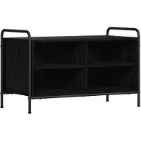 vidaXL Tv-meubel 140 x 39,5 x 50 cm Zwart eiken Bewerkt hout