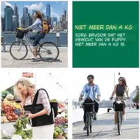 Kavo - Fietsmand Hond – Hondenmand voor op de Fiets – Voorop - Zwart - 34cm x 24cm x 26cm