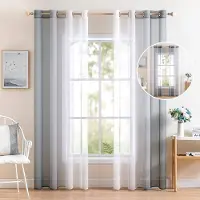 MIULEE Vitrage – duurzaam – luxe vitrage voor slaapkamer woonkamer eetkamer - hoogwaardig voile – vitrage gordijn