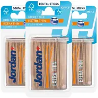 Jordan 3x Tandenstokers Double Ended Extra Thin 105 stuks