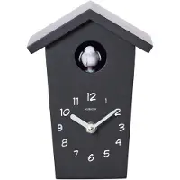 Kavo - Koekoek Klok - Koekoeksklok Modern - Minimalistische Koekoeksklok - Zwart - 17cm x 13cm x 9cm