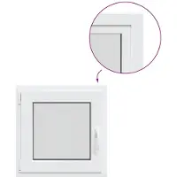vidaXL Kleur binnenkant kelderraam Wit RISOR 70 x 70 cm