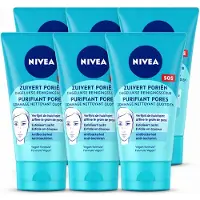Nivea 6 x - Reinigingsscrub - Essentials Dagelijkse Scrub - Voor onzuivere huid - Met Melkzuur & Magnolia-extract - 150 ml - Voordeelverpakking - 6 stuks