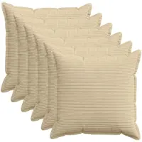 vidaXL Kussensloop 6 st HOUTEN Grijs Groen 70 x 70 cm corduroy