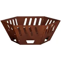 vidaXL Vuurkorf Roestkleurig 60 x 60 x 23 cm weervast staal
