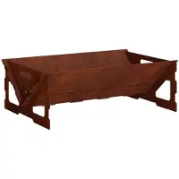 vidaXL Vuurkorf Roestkleurig 60 x 40 x 20 cm weervast staal
