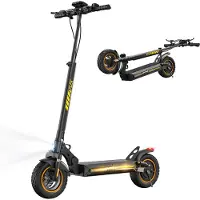 IScooter W9air opvouwbaar Elektrische scooter - 10‑inch antislip off‑road banden - 40km actieradius - 48V 10Ah accu - 500W motor - Maximaal laadvermogen 150 kg - Dubbele vering - zwart
