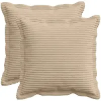vidaXL Kussensloop 2 st HOUTEN Taupe 40 x 40 cm corduroy
