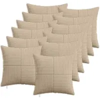 vidaXL Kussensloop 12 st ALMELO Taupe 45 x 45 cm corduroy
