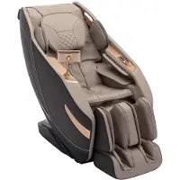 Vente-unique Massagestoel van kunstleer - Zero gravity-systeem - Beige - MOWATA