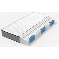 MODFU - Pocketveringmatras - 7 Zones - Lyocell Hoes - 90x200 Cm - Wit Grijs - 20 Cm