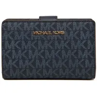 Michael Kors Portemonnee 'Novelty Medium Bi-Fold Zip Coin With Key Fob' blauw