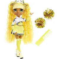 Mga Rainbow High Cheerleaderpopp - Sunny Madison (geel), grote pop, voor meisjes, vanaf 5 jaar, 280 mm