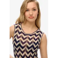 Superdry Gebreide jurk beige / marine