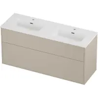 Proline tribute badmeubelset porselein elegant 2 laden 140x46x67 cm mat white soft linen