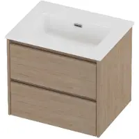 Proline tribute badmeubelset porselein elegant 60x46x54 cm glans wit ideal oak