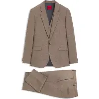 HUGO Driedelig extra slim-fit pak van stretchmateriaal met getailleerde snit