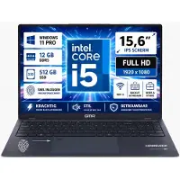 GMR Laptop 15.6 Inch Full HD IPS | Intel Core i5 | 12GB DDR5 RAM | 512GB SSD | Windows 11 Pro | Zakelijke Laptop | Studenten Laptop | Thuiswerk Laptop | Office Laptop | Notebook
