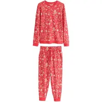 Next Pyjama lang 'Christmas' beige / rood