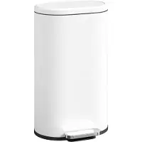 HOMCOM Prullenbak - PP - 36,5x31x61cm - Wit