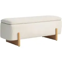 HOMCOM -Sitzbank-Polyester, Schaumstoff-111L x 44B x 44,5H cm-Beige