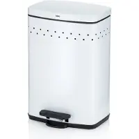 kela Cosmetica-mand Malaga, metaal, 21 x 18,5 x 31 cm, 5 l, wit