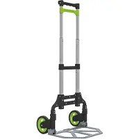 HOMCOM Steekwagen Opvouwbaar tot 70 kg - Transportkar - Steekkar - Transportwagen - Aluminium - Meerkleurig