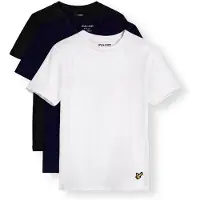 Lyle & Scott T-shirts - wit (set van 3) Jongens Katoen Ronde hals Effen - maat 152/158
