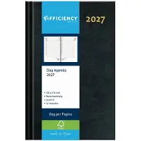 Efficiency by Ryam Ryam | Bureau Agenda | Efficiency 1 Dag NL | 2027 | Genaaid gebonden | 12 mnd | 135 x 210 mm | Zwart |