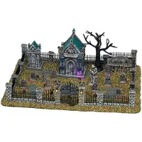 Lemax Misty crypt graveyard, set of 15, incl. adaptor 44339, 100 ma (black) ornament