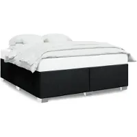 vidaXL Bedframe zonder matras, zwart, 200x200 cm, stof